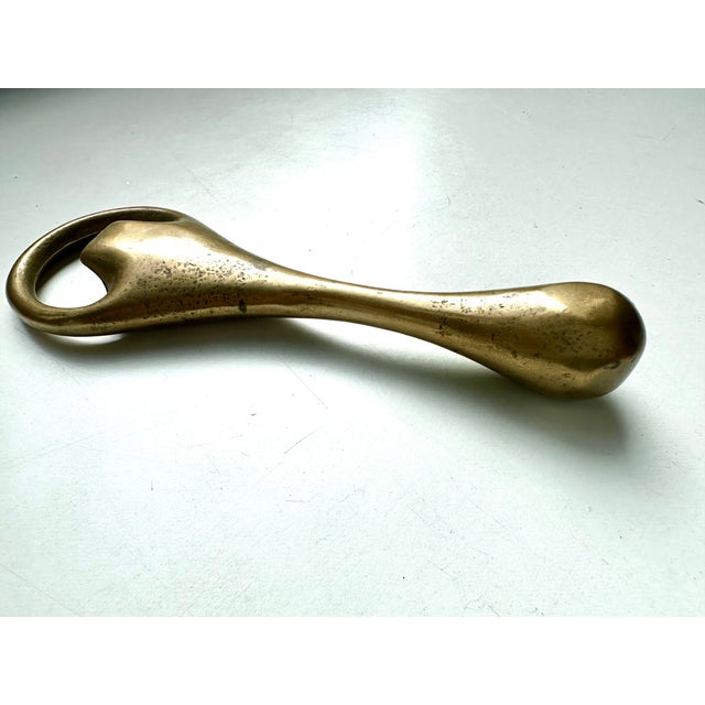 Gold Brass Bottle Opener by Carl Auböck, Austria, 1950s For Sale - Image 8 of 10