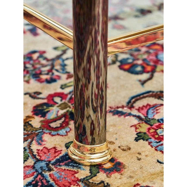 Coffee Table in Clear Glass and Metal For Sale - Image 6 of 11
