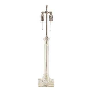 Lucite Column Table Lamp For Sale