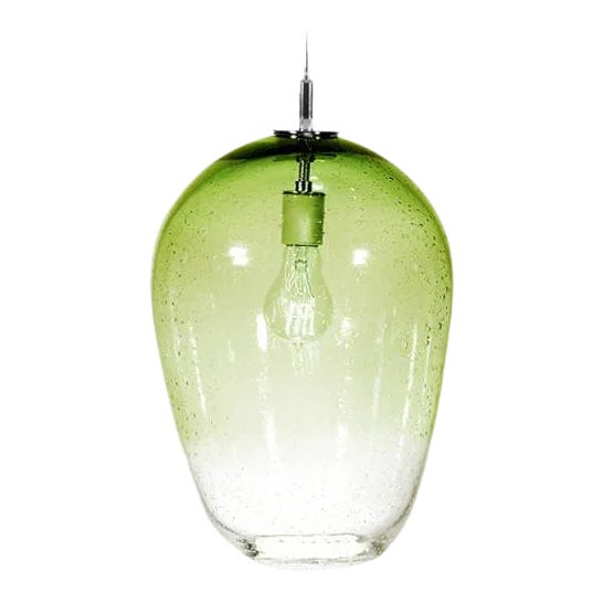 Zenith Pendant Light from the Fizz Collection in Citron For Sale