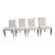 Set of Four Dakota Jackson Crimped Velvet Upholstered and Maple Side Chairs For Sale