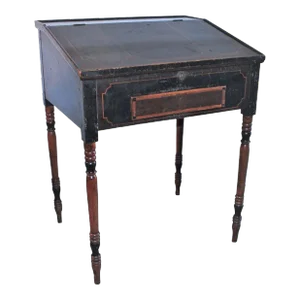 19th C Original Paint Decorated Lap Desk