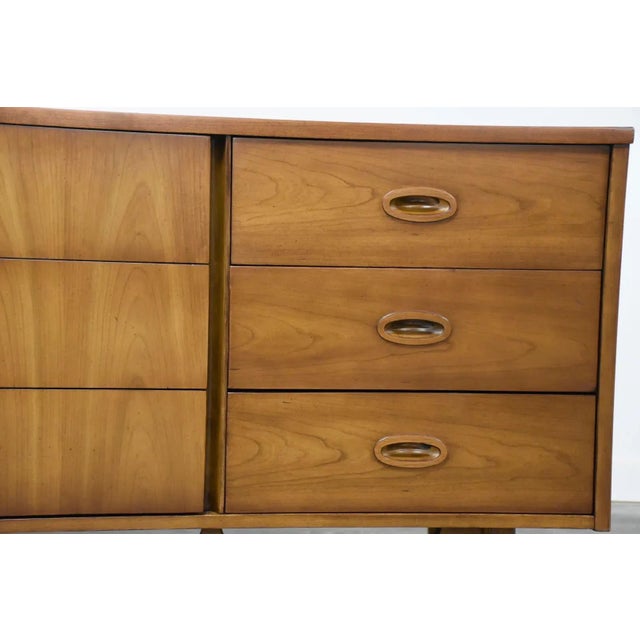 Brown Mid Century Cherry Dresser by Dixie Furniture For Sale - Image 8 of 11