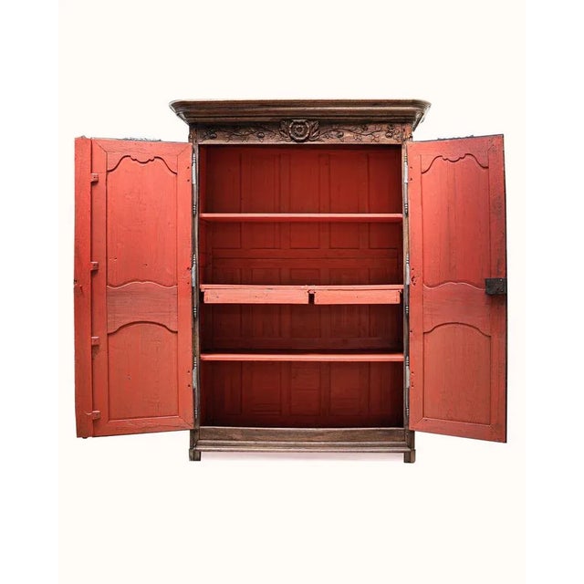 Antique French Marriage Armoire For Sale - Image 11 of 13