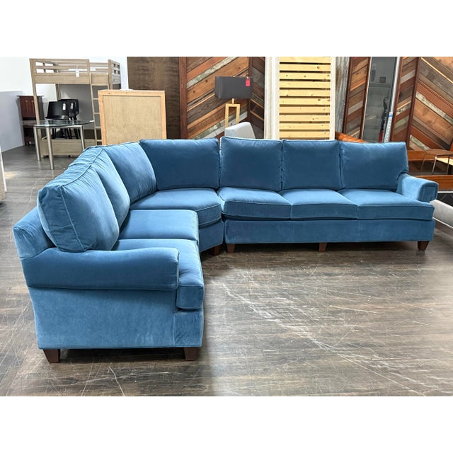Contemporary Bassett Furniture Three-Piece Sectional For Sale - Image 3 of 12
