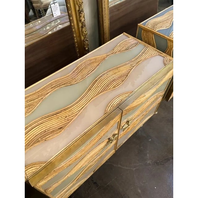 Custom Made Italian Murano Glass Cabinet For Sale - Image 4 of 6