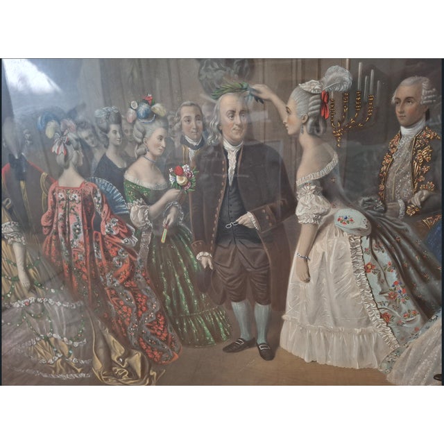 American Lithograph Franklin at the Court of France For Sale - Image 3 of 6