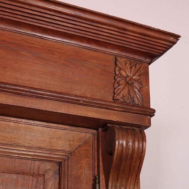 19th Century Danish Oak Wardrobe For Sale - Image 4 of 16