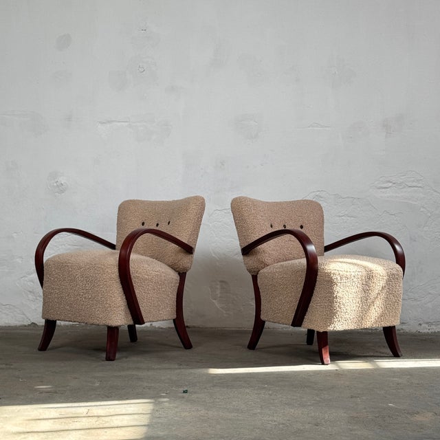 Art Deco H-237 Chairs by Jindřich Halabala for Up Závody, 1930s, Set of 2 For Sale - Image 12 of 13