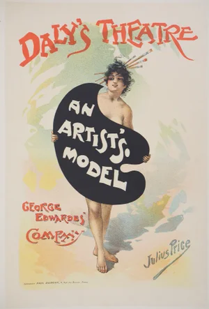 Julius Mendes Price, An Artist’s Model, 1895, Original Lithograph