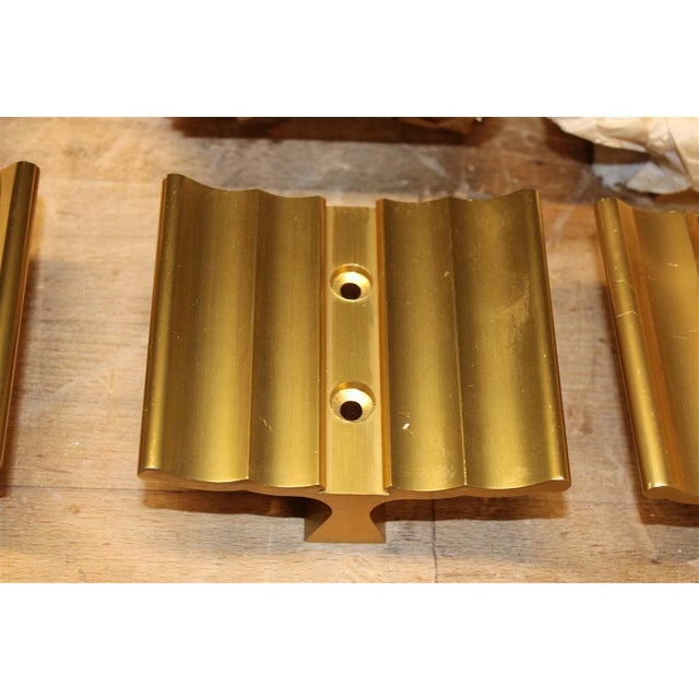 Italian Satin Brass Handles, 1950s, Set of 2 For Sale - Image 6 of 18