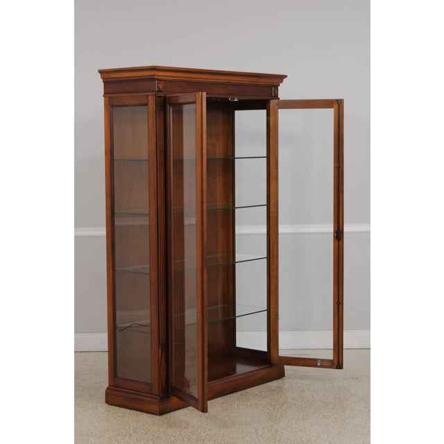 Italian Neoclassical Beveled Glass China Cabinet For Sale - Image 4 of 14