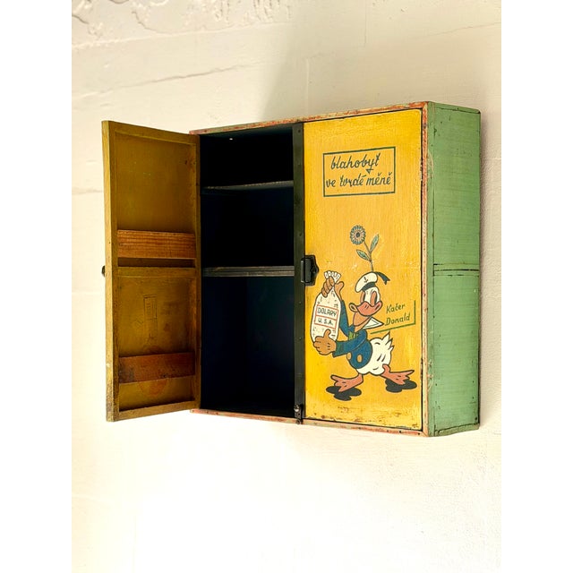 Black Mid-Century Hand-Painted Cabinet, Former Czechoslovakia, 1970s For Sale - Image 8 of 18