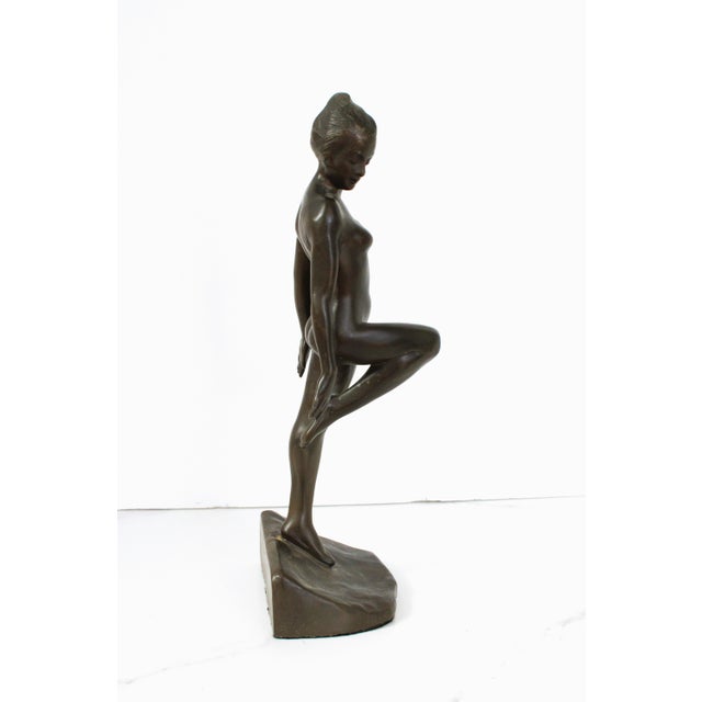 Early 20th Century Art Deco Bronze Sculpture For Sale - Image 4 of 6