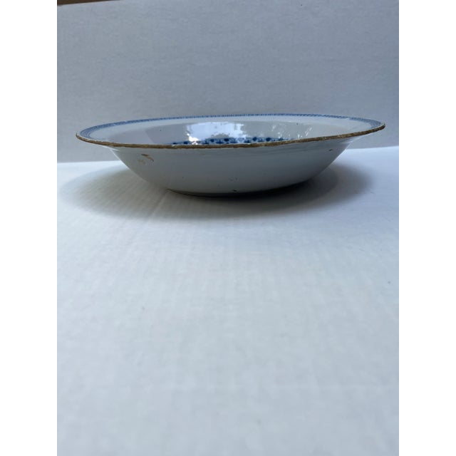 Large Antique Chinese Style Delft Bowl For Sale - Image 4 of 6