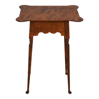 Riverbend Tiger Maple Porringer Occasional Table For Sale