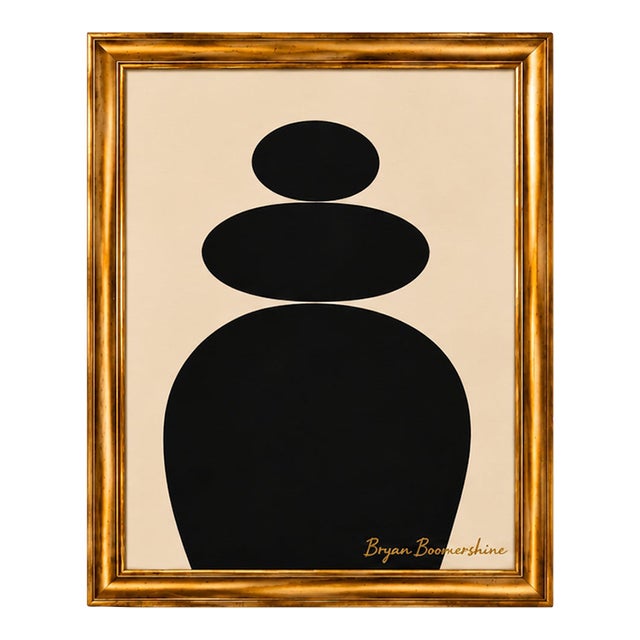 Title: Calm Layers, Framed, Modern Painting by Bryan Boomershine For Sale