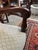 Traditional Small Antique Dark Wood Edwardian Loveseat With New Upholstery For Sale - Image 3 of 11