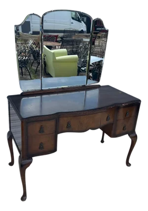 Mid 20th Century Golden Key Vanity With Mirror