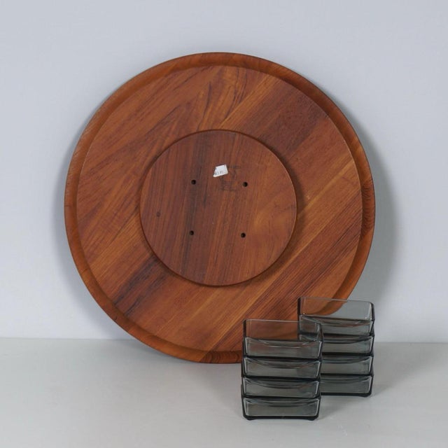 Danish Lazy Susan Snack Tray from Digsmed, Denmark, 1960s, Set of 9 For Sale - Image 4 of 8