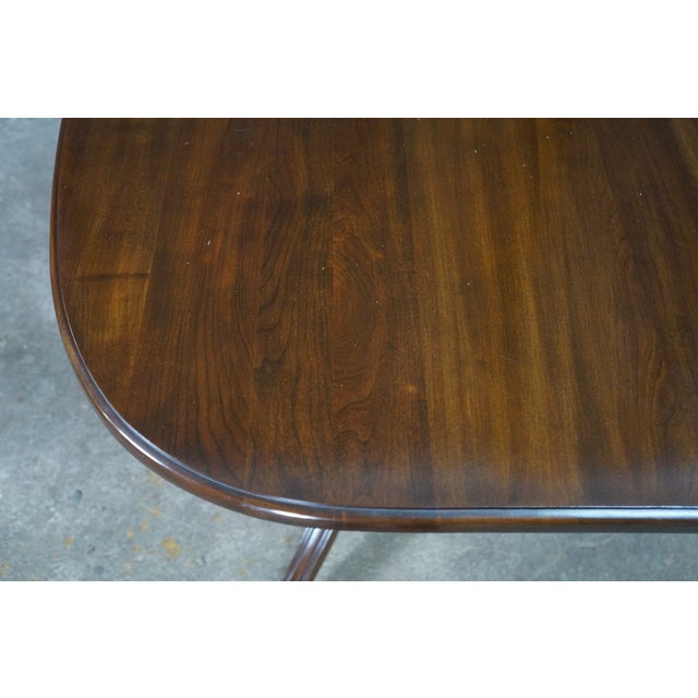 Vintage Harden Furniture Solid Cherry English Regency Duncan Phyfe Dining Table For Sale - Image 14 of 18