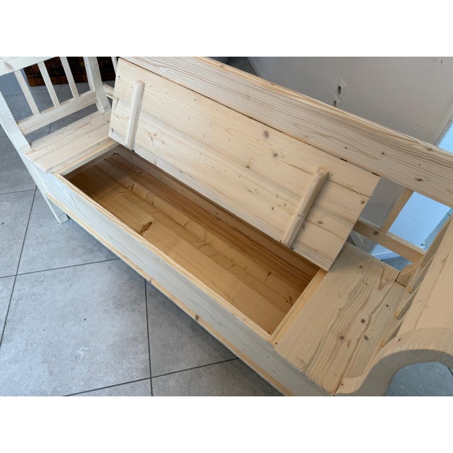 Rustic Wood Kitchen Bench For Sale - Image 15 of 18