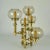 Scandinavian Modern Brass Candelabra with Glass Shades, 1960s For Sale - Image 3 of 11