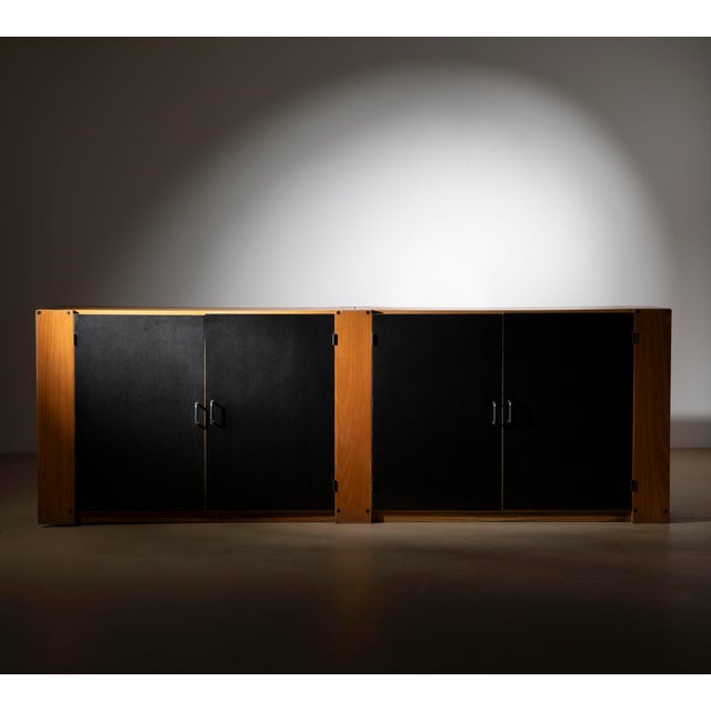 Modernist Ash and Black Laminate Sideboard by Roberto Pamio & Renato Toso for Stilwood, Italy, 1970s For Sale - Image 6 of 11