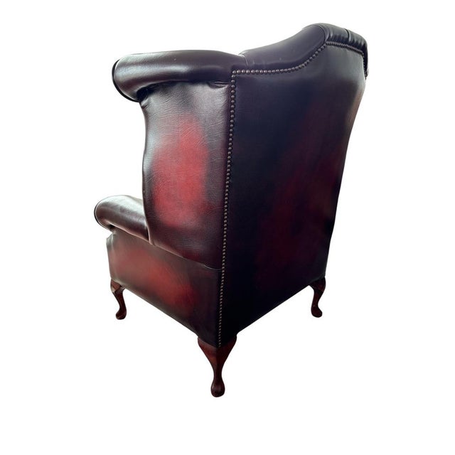 English Chesterfield Wingback Chair For Sale - Image 4 of 5