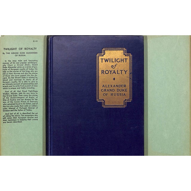 The Grand Duke Of Russia, Alexander [224] pp. Ray Long & Richard R. Smith, Inc. 1932 8 3/4" x 6 1/4" w/ hand-written...