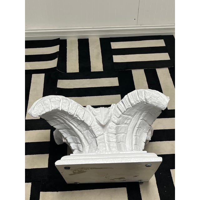 Vintage Like Serge Roche Hollywood Regency Palm Leaf Coffee Table Pedestal For Sale - Image 6 of 12