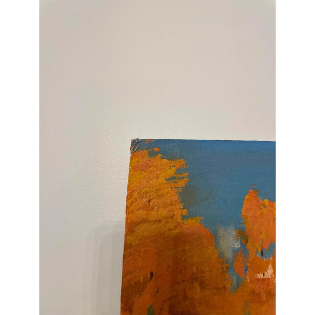 Mid 20th Century Traditional Fall Landscape Still Life Original Oil Painting on Canvas Board For Sale - Image 5 of 12