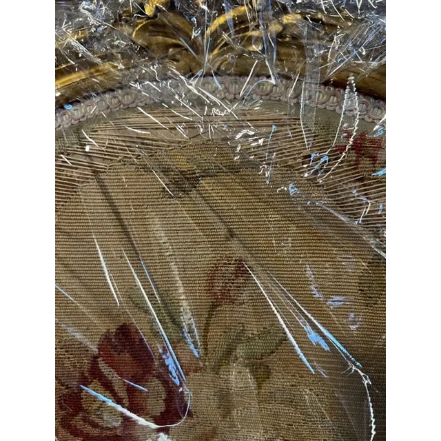 19th C Armchairs With Aubusson Tapestry Upholstery -A Pair For Sale - Image 12 of 13