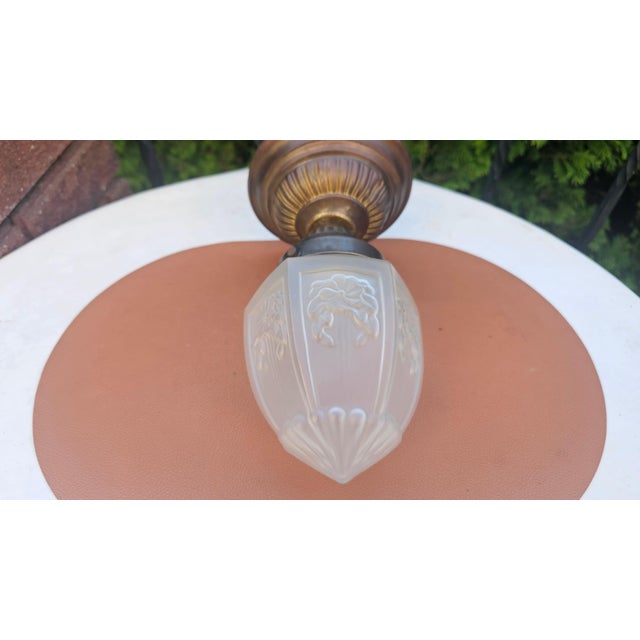 Vintage Brass Plafond Celling Lamp, 1920s For Sale - Image 3 of 6