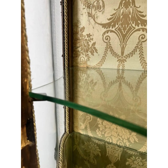 Antique 19th C. French Louis XV Vernis Martin Ormolu Serpentine Vitrine Cabinet For Sale - Image 16 of 18