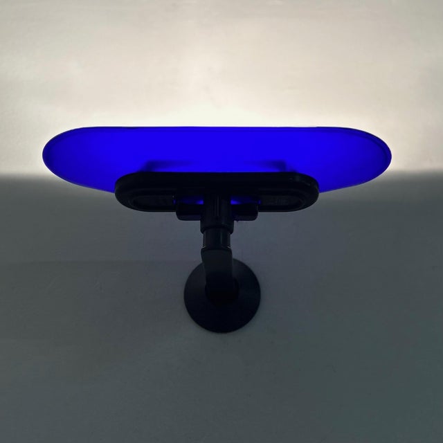 Jill Wall Lights in Blue by Perry King and S. Miranda & G. Arnaldi for Arteluce, 1970s, Set of 2 For Sale - Image 16 of 18