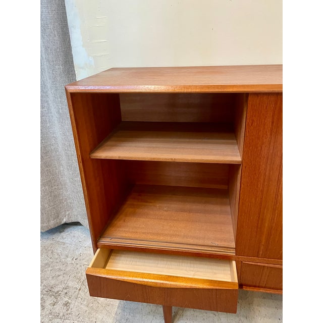 Mid-Century Modern 1960s Danish Teak Buffet / Credenza / Bar Cabinet For Sale - Image 3 of 9