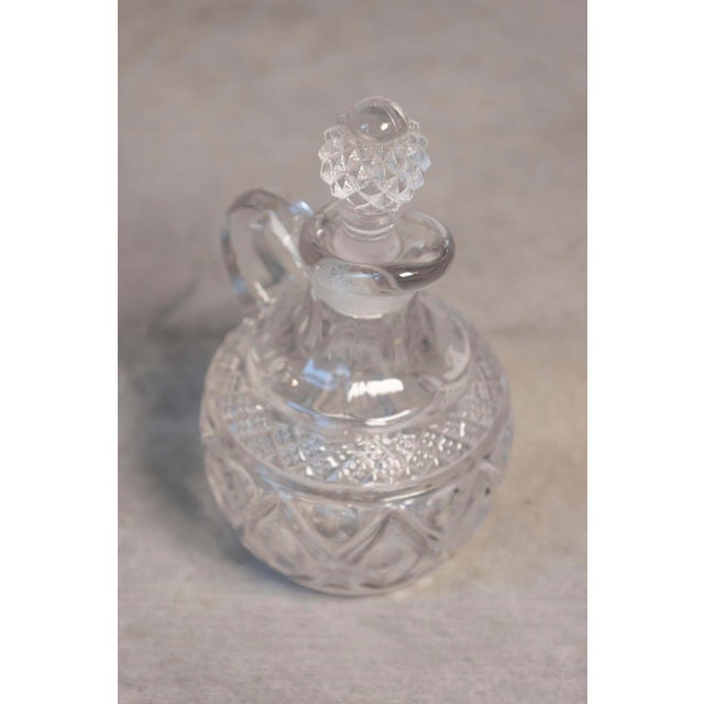 Mid 20th Century Miniature Cut Glass olive oil pitcher For Sale - Image 4 of 7