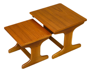 Scandinavian Nesting Tables in Teak, 1960s, Set of 2