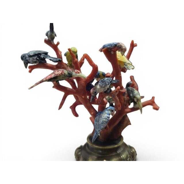 Antique Sculpture with Cockatoos, 1890 For Sale - Image 4 of 12