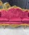 1980s Baroque Style Ruby Red Sofa – French Design With Gold Leaf Details For Sale - Image 12 of 12