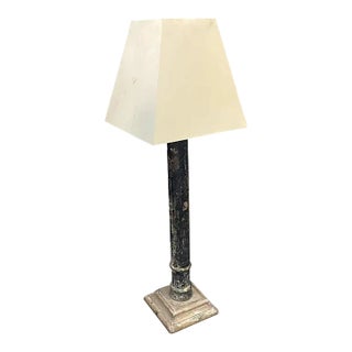 18th Century, Wood Sicilian Torchere Transformed Into Floor Lamp For Sale