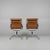 Mid-Century Modern Late 20th Century Pair of Eames Aluminum Group Side Chairs in Brown Leather for Herman Miller For Sale - Image 3 of 7