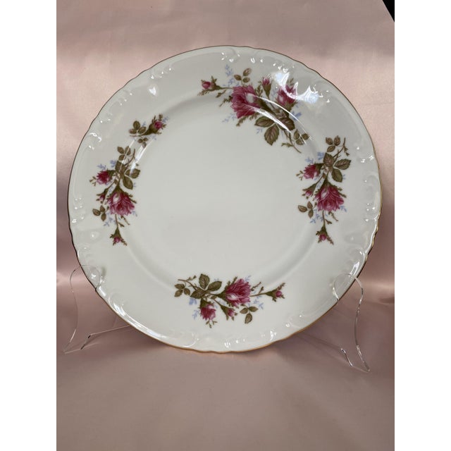 1940s Royal Rose Fine China of Japan Side Plates With 24k Gold Trim