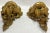 Pretty vintage pair of delicate Italian Rococo style decorative wall brackets. They're made of carved wood and finished in...