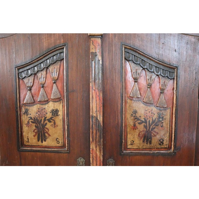 Antique Tyrolen Wardrobe in Pine, 1800s For Sale - Image 10 of 18