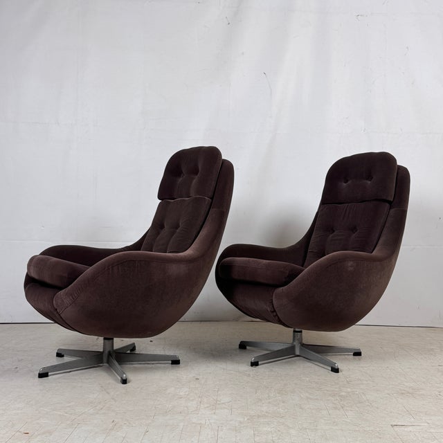 Vintage pair of armchairs by up zavody in original condition. The fabric texture is unique, with all signs of age visible...