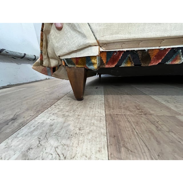 Jack Lenor Larsen Style Mid Century Chevron Sofa For Sale - Image 12 of 12