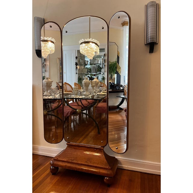 Art Deco Three-Part Standing Mirror, 1920s For Sale - Image 12 of 14