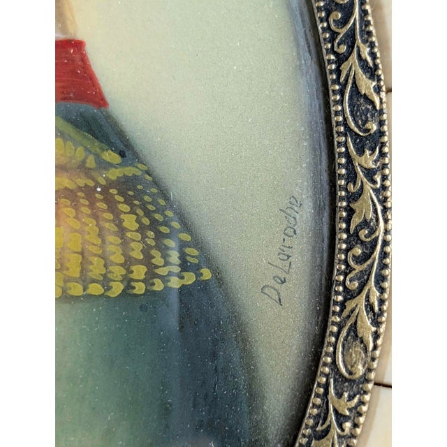 Paint Napoleon and Josephine Portrait Miniatures, Late 19th Century - Set of 2 For Sale - Image 7 of 14